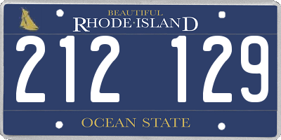 RI license plate 212129