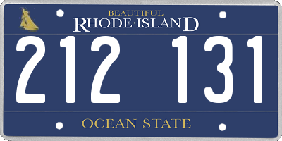RI license plate 212131