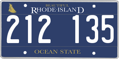 RI license plate 212135