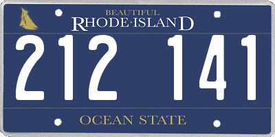 RI license plate 212141