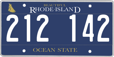 RI license plate 212142