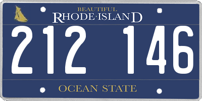 RI license plate 212146