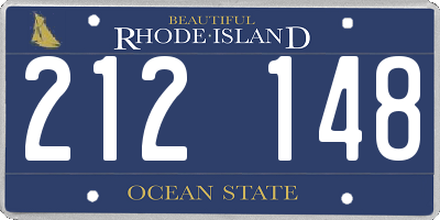 RI license plate 212148