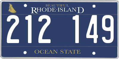 RI license plate 212149