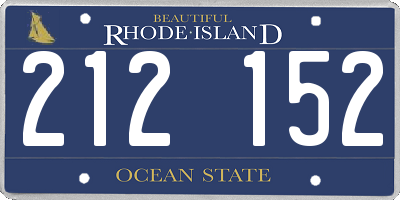 RI license plate 212152