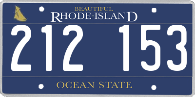 RI license plate 212153