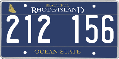 RI license plate 212156
