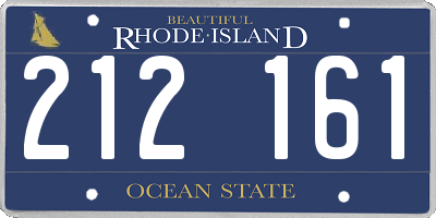 RI license plate 212161