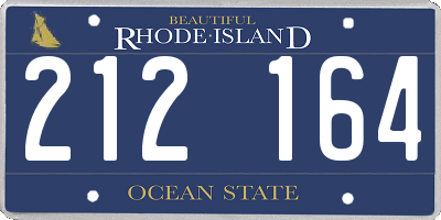 RI license plate 212164