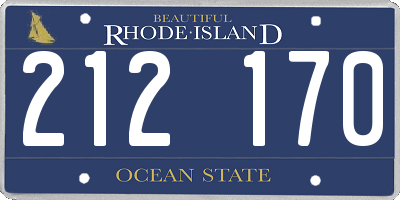RI license plate 212170