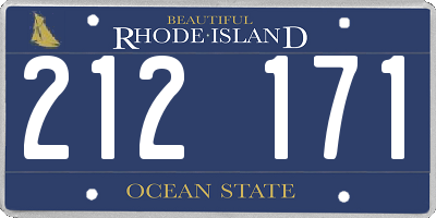 RI license plate 212171