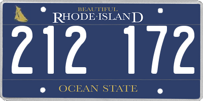 RI license plate 212172