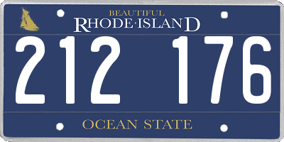 RI license plate 212176