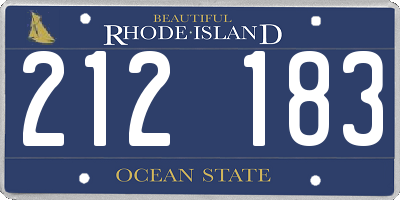 RI license plate 212183