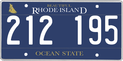 RI license plate 212195