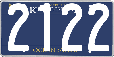 RI license plate 2122