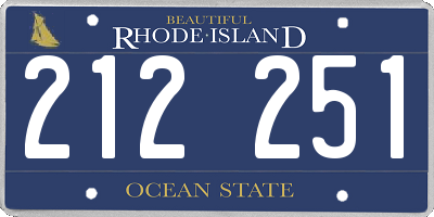 RI license plate 212251