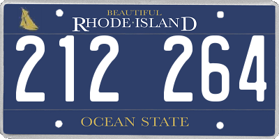 RI license plate 212264