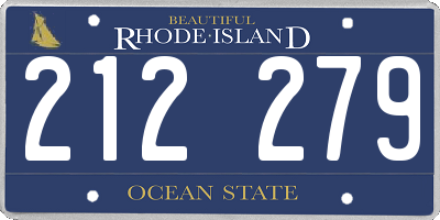 RI license plate 212279