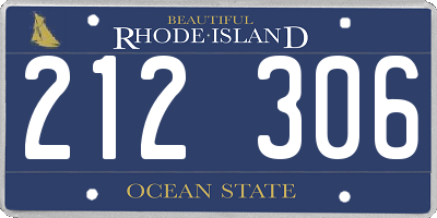 RI license plate 212306