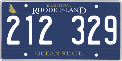 RI license plate 212329
