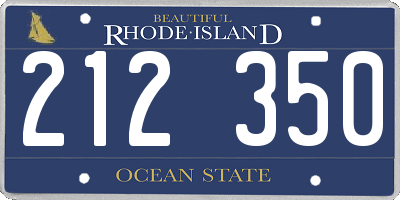 RI license plate 212350