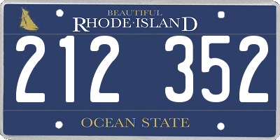 RI license plate 212352