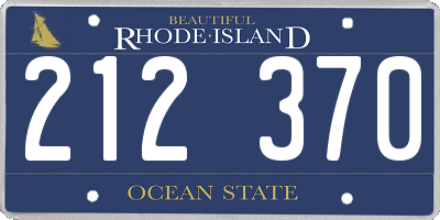 RI license plate 212370