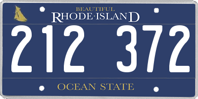 RI license plate 212372
