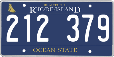 RI license plate 212379