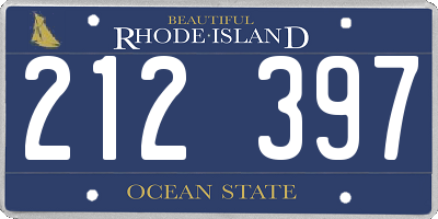 RI license plate 212397