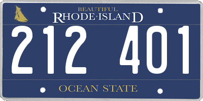RI license plate 212401