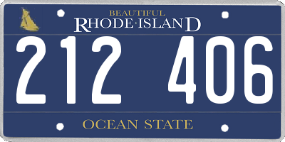 RI license plate 212406