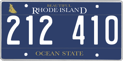 RI license plate 212410