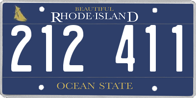 RI license plate 212411