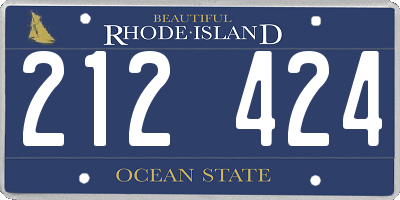RI license plate 212424