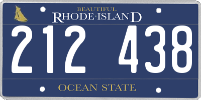 RI license plate 212438