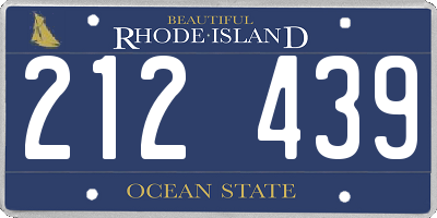 RI license plate 212439