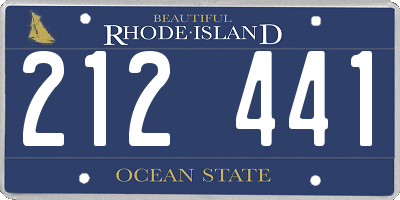 RI license plate 212441
