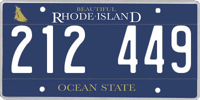 RI license plate 212449
