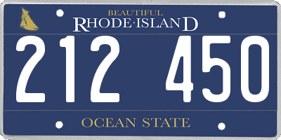 RI license plate 212450