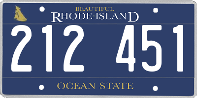 RI license plate 212451