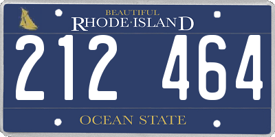 RI license plate 212464