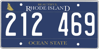 RI license plate 212469
