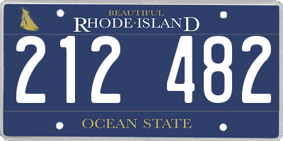 RI license plate 212482