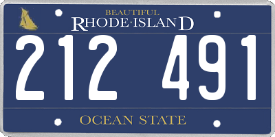 RI license plate 212491
