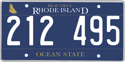 RI license plate 212495