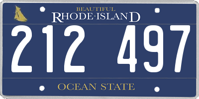 RI license plate 212497