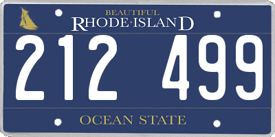 RI license plate 212499