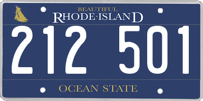 RI license plate 212501